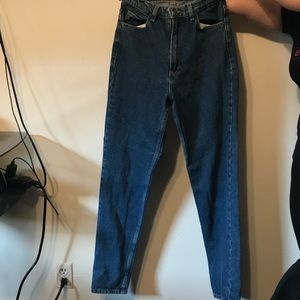 American apparel dark washed denim Mom jean